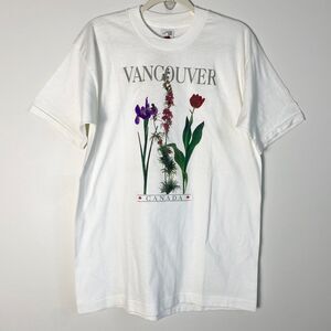 Vancouver Canada Vintage 80s 90s Fruit of the Loom Flower T-shirt Deadstock NWT